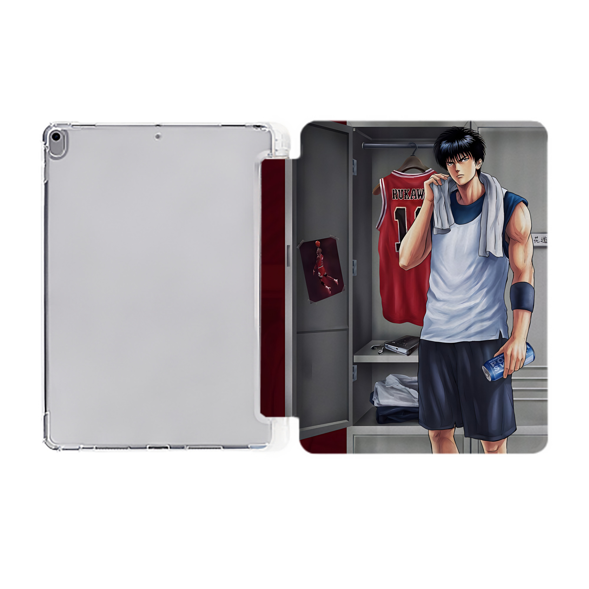 （画像用） SLAM DUNK／スラムダンク IPad ケース ペン収納付き 三つ折りスタンド PUレザー×シリコン 対応機種9.5/10.5/10.9インチ